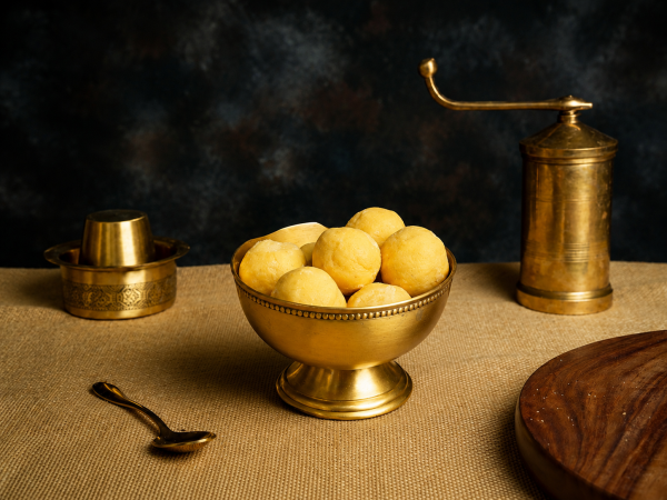 MAA LADDU (ROASTED GRAM / POTTUKADALLAI)  110 GMS (5 BALLS)